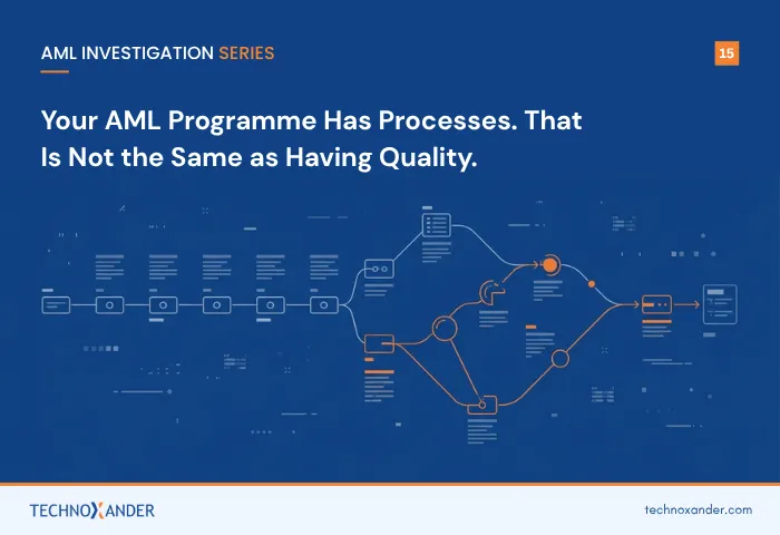 AML programme processes and investigation quality framework