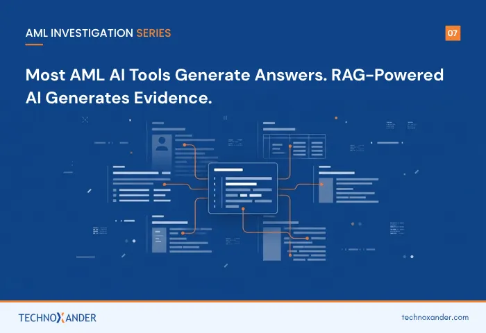 RAG-powered AI connecting AML investigation data to generate evidence